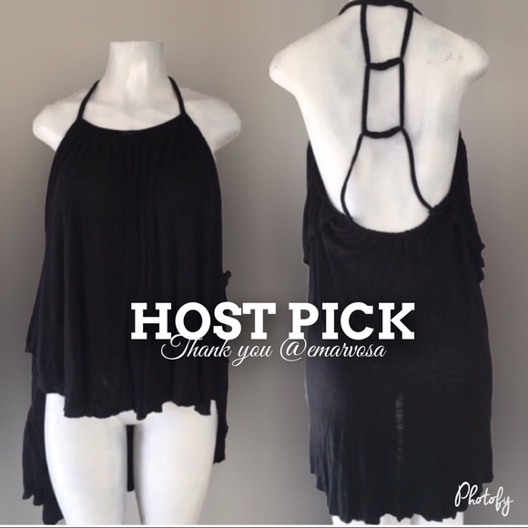 Free People Tops - RARE FREE PEOPLE Halter Ladder Style Back Hi Low Tulip Swing Tank